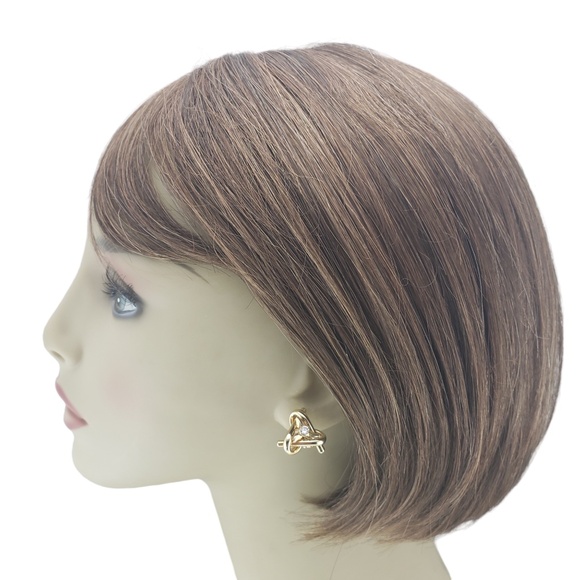 14 Karat Yellow Gold Knot Earrings #18655 - Picture 7 of 8